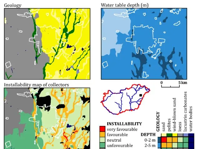 Installability map of soil collectors around Debrecen